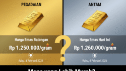Perbandingan Harga Emas Pegadaian vs Antam Hari Ini, Mana yang Lebih Murah?